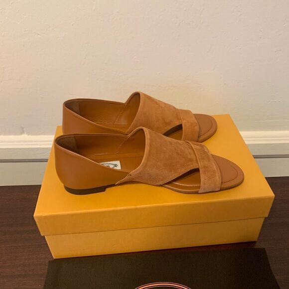 Tod’s soft leather upper/leather lining  stylish sandal size EU 37 or US 7 - Picture 6 of 10